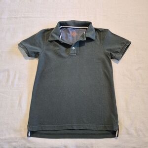 Mini Boden boys size 7-8 years green polo short sleeve shirt, VGUC